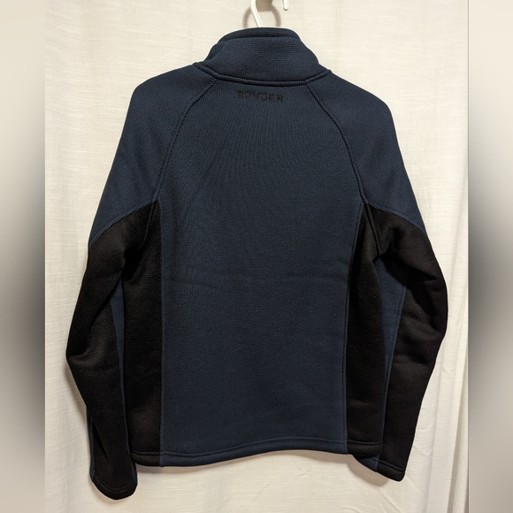 New Spyder men's S knit jacket with plush Sherpa lining - Picture 7 of 8